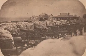 The Evacuation of Fort Sumter, April 1861, April 1861. Creator: Edward Anthony