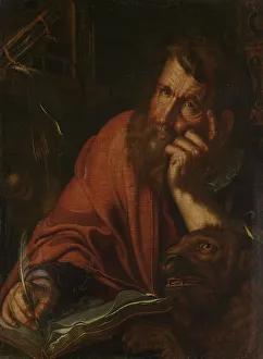 Saint Mark Prints: The Evangelist Saint Mark, 1610-1615. Creator: Joachim Anthonisz Wtewael
