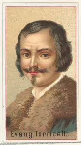 Souvenir Book Prints: Evangelista Torricelli, printers sample for the Worlds Inventors souvenir album (A25