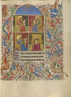 St Mark Prints: The Four Evangelists; Book of Hours, about 1420. Creator: Spitz Master