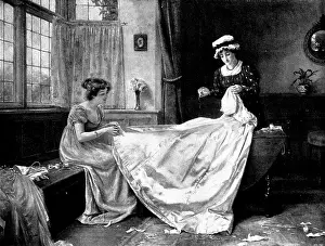 Satin Prints: The Eve of the Wedding - by G. G. Kilburne, R.I. 1898. Creator: Unknown
