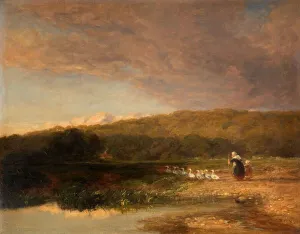 Cox David The Elder Gallery: Evening, 1851-1853. Creator: David Cox the elder