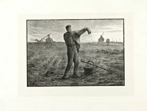 Labour Gallery: Evening, 1860. Creator: Jacques-Adrien Lavieille