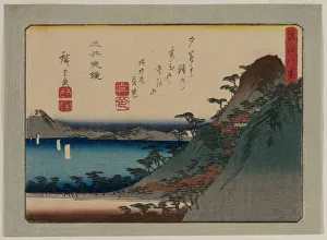 Evening Bell at Mii Temple (from the series Eight Views of Omi Province), late 1830s or early 1840s. Creator: Ando Hiroshige (Japanese, 1797-1858)
