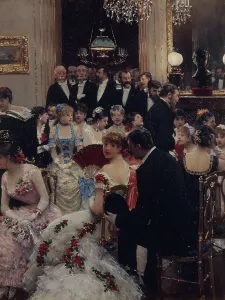 Soiree Prints: Evening, c1880. Creator: Jean Beraud