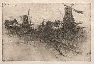John Henry Twachtman Prints: Evening, Dordrecht, 1881-1883. Creator: John Henry Twachtman (American, 1853-1902)