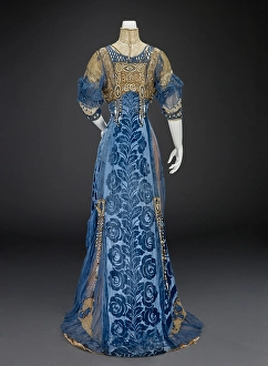 Satin Prints: Evening Dress, about 1912. Creator: Girolamo Giuseffi