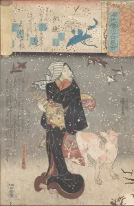 Convolvulus Arvensis Prints: Evening Faces, ca. 1845-46. Creator: Utagawa Kuniyoshi