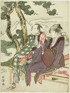 Prostitution Prints: Evening Glow for Date no Yosaku and Seki no Koman