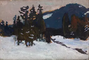 Evergreen Prints: Evening under Koziniec, 1906. Creator: Jan Stanislawski