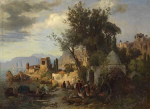 Evening by the Kura River near Tiflis. Artist: Franken, Paul von (1818-1884)