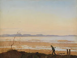 Johhan Thomas Lundbye Prints: An Evening beside Lake Arreso, ca. 1837. Creator: Johan Thomas Lundbye