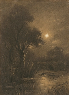 Moonlit Prints: Evening landscape, 1892. Creator: Ladislav Mednyanszky