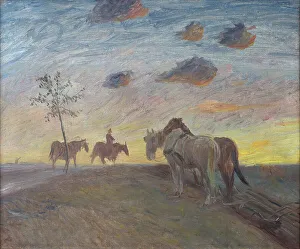Philipsen Theodor Esbern Prints: Evening Landscape, 1912. Creator: Theodor Esbern Philipsen