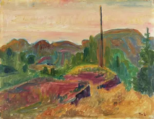 Nasjonalmuseet Prints: Evening Landscape, 1921. Creator: Thorvald Erichsen