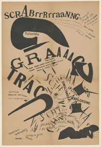 In the Evening, Lying on Her Bed, She Reread the Letter from Her Artilleryman at the Front, 1917. Creator: Marinetti, Filippo Tommaso (1876-1944)