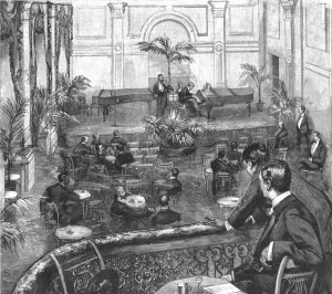Gentlemans Club Prints: An Evening at the Meistersingers Club, St. Jamess Street. Creator: Unknown