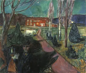 Edvard 1863 1944 Prints: Evening Mood. Artist: Munch, Edvard (1863-1944)