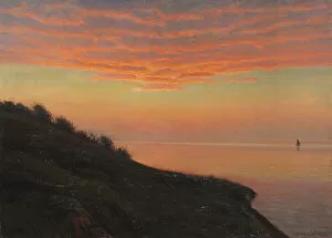 Sea Landscape Gallery: Evening mood on the Danish coast, 1920. Creator: Wang, Albert Edvard (1864-1930)