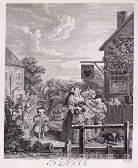 Bernard Baron Gallery: Evening, plate III from Times of Day, 1738. Artist: Bernard Baron