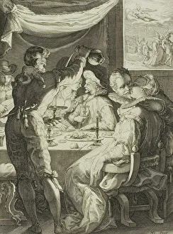 Saenredam Jan Prints: Evening, plate two from Four Times of Day, c.1595. Creator: Jan Saenredam