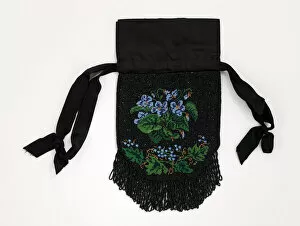 Mourning Dress Gallery: Evening pouch, American, 1830-60. Creator: Unknown