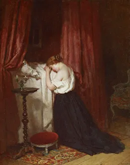 High Class Prints: Evening Prayer, 1863-1864. Creator: Antoine Emile Plassan