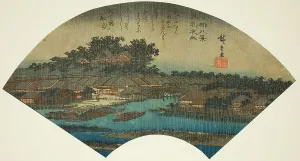 Aiban Prints: Evening Rain at Matsuchiyama (Matsuchiyama yau)