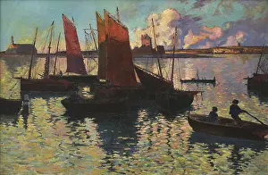 Fishermen Prints: Evening rays at Camaret, 1892. Creator: Cottet, Charles (1863-1925)