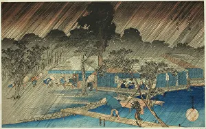Tea House Prints: Evening Shower at the Bank of Tadasu River (Tadasugawara no yudachi)