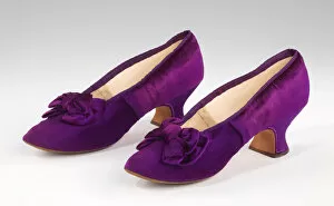 Vibrant Collection: Evening slippers, French, 1885-90. Creator: J Ferry