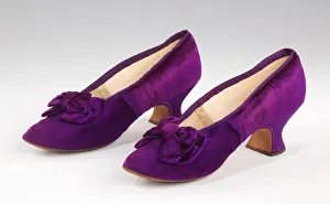 Brooklyn Museum Collection: Evening slippers, French, 1885-90. Creator: J Ferry