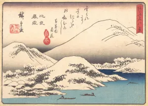 Evening Snow at Mt. Hira, ca. 1857. ca. 1857. Creator: Ando Hiroshige