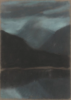 Western Carpathians Prints: Evening on Strbske pleso, 1934. Creator: Zolo Palugyay