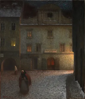 Schikaneder Gallery: Evening Street. Artist: Schikaneder, Jakub (1855-1924)
