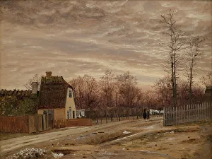 Millboard Prints: Evening after a Thaw. Taabæk, North of Copenhagen, 1850-1859. Creator: Vilhelm Kyhn