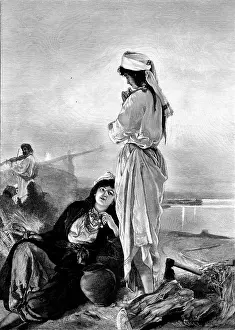 Eastern European Prints: Evening on the Vistula - by J. Stryowsky, 1895. Creator: R. Jericke