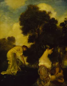 Arthur Bowen Davies Gallery: Evensong, (ca. 1898?) Creator: Arthur Davies