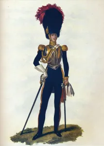 Horse Guard Prints: Everard William Bouverie, (1789-1871), 1913. Artist: Alexandre-Jean Dubois-Drahonet