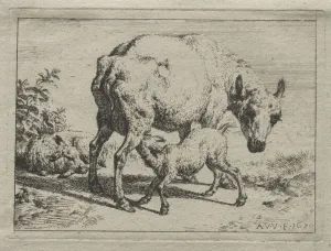 The Ewe and Two Lambs, 1670. Creator: Adriaen van de Velde (Dutch, 1636-1672)