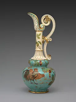 Raspberries Prints: Ewer, 1886 / 90. Creator: Faience Manufacturing Company