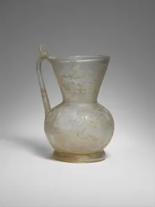 Iridescent Prints: Ewer with Birds and Animals, probably Iran, 10th century. Creator: Unknown