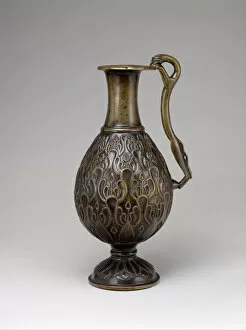 Images Dated 8th April 2021: Ewer with a Feline-Shaped Handle, Iran, 7th century. Creator: Unknown