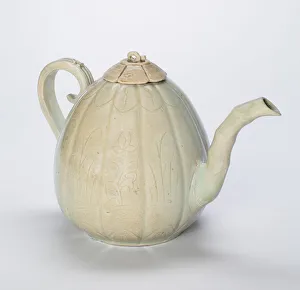 Melon Gallery: Ewer in the Form of a Melon with Bamboo Spout, Korea, Goryeo dynasty (918-1392)