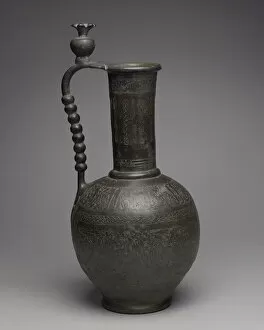 Arabia Gallery: Ewer with Inscriptions and Hunting Scenes, Iran, 11th century. Creator: Unknown
