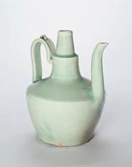 White Background Gallery: Ewer, Korea, Goryeo dynasty (918-1392), early 12th century. Creator: Unknown