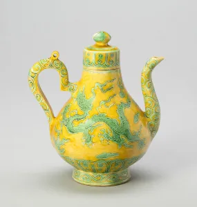 Dragons Prints: Ewer with Paired Dragon amid Cloud Scrolls, Ming dynasty, Zhengde reign (1506-1521)