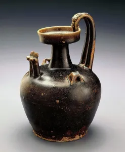 Spouted Prints: Ewer with twin chicken-head spouts and dragon handle, 317-420. Creator: Unknown