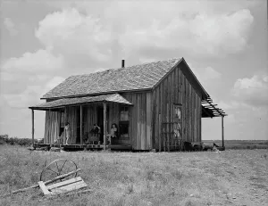Shack Prints: Ex-farm family, now on Works Progress Administration (WPA)