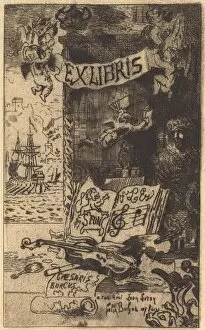 Ex-libris de Léon Lerey (Ex-libris of Leon Lerey), 1875 / 1877